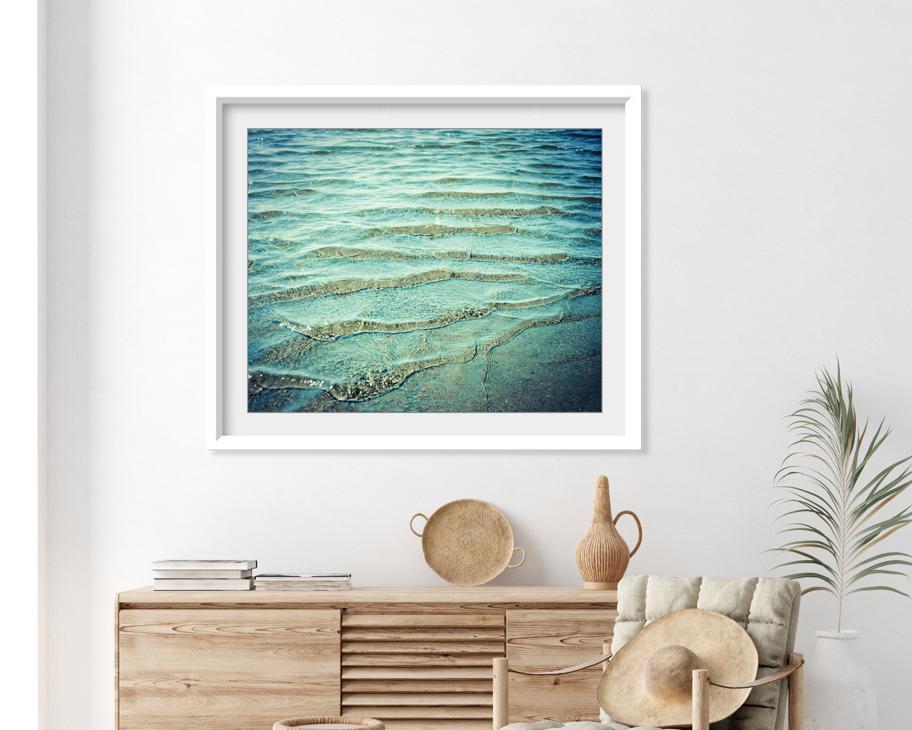 Beach Photography Print Teal Blue Wall Art Beach Ocean | Etsy