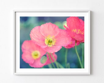 Poppy Flower Print - Botanical Wall Art, Floral Photography, Poppies, 8x10 11x14 Print, Floral Bedroom Wall Art