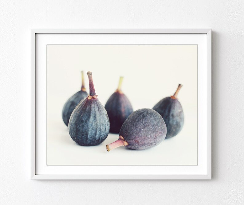 Figs Still Life Print, Food photography, Kitchen Wall Art, Minimal Modern, Dining Room Decor, Figs Art Print, 5x7 8x12 11x14 Print image 1