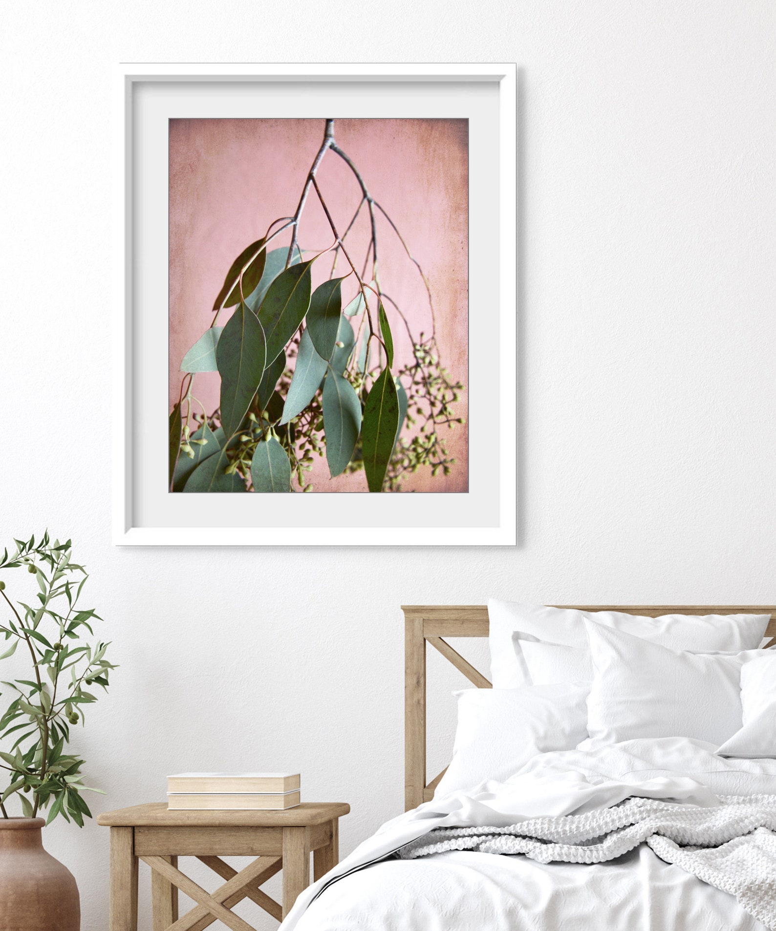 Botanical Print Pink Green Wall Art Nature Photography Etsy
