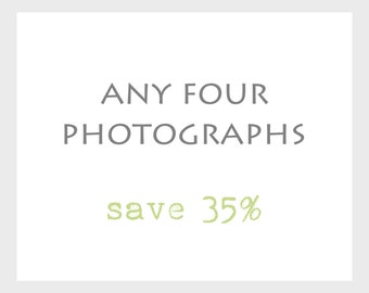 Four Photography Prints / Save 35% / Custom Set