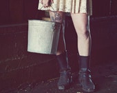 Portrait photography farmhouse decor rustic wall art woman portrait tattoo milkmaid farmer "Farm Girl"