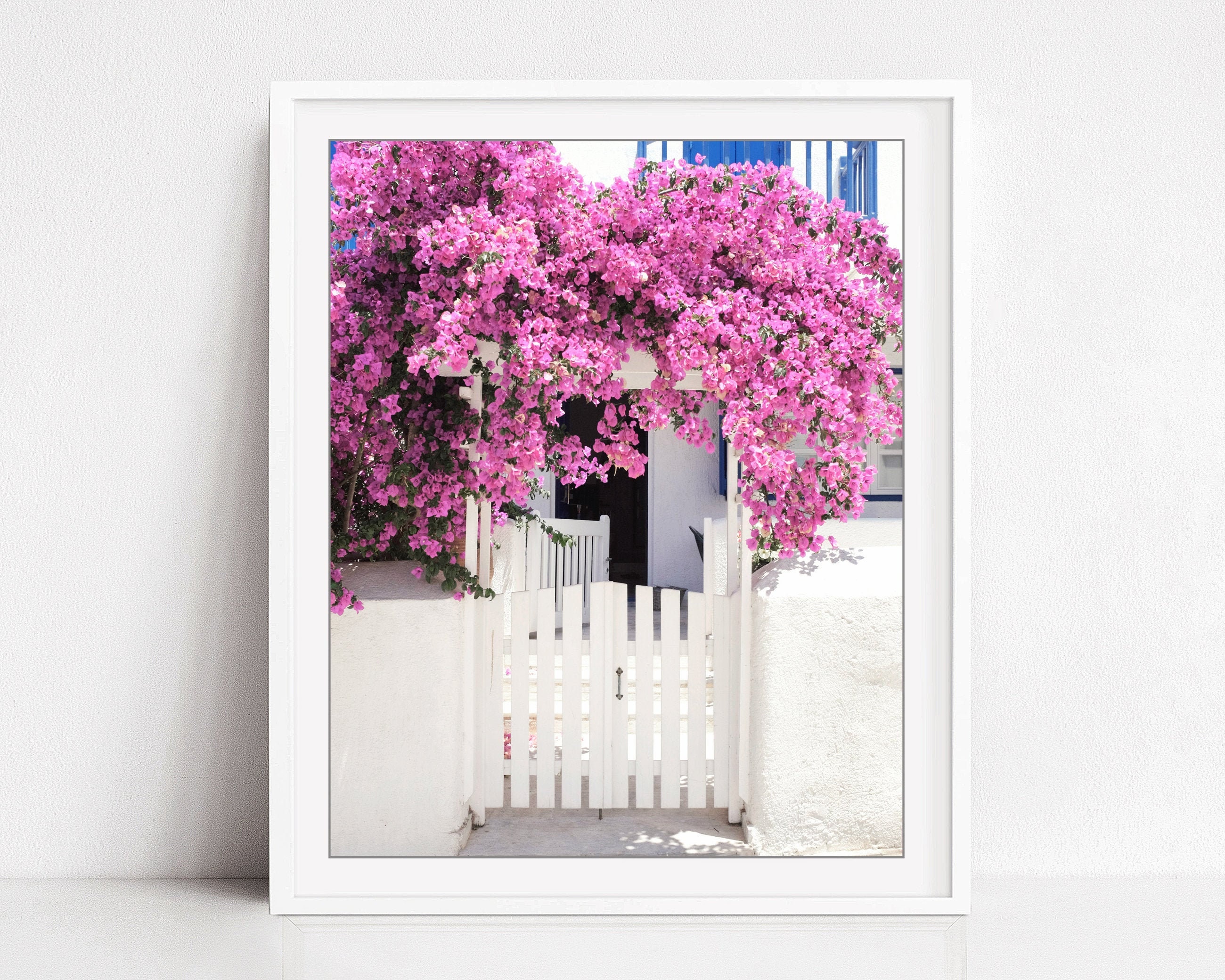 Greece Wall Art Bougainvillea Flowers Travel Photography | Etsy