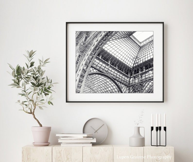 Versailles Black and White Photography Architecture Art, Paris France, Geometric Wall Art, Industrial, 8x10 11x14 Print, Office Decor image 4