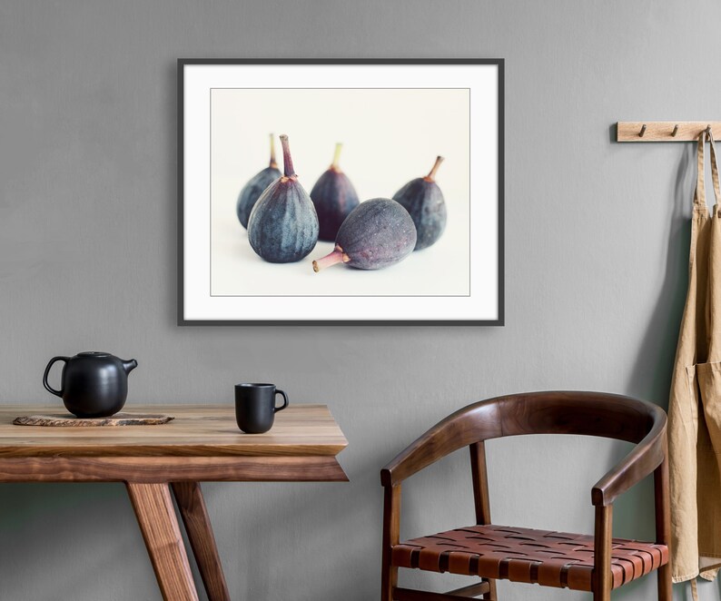 Figs Still Life Print, Food photography, Kitchen Wall Art, Minimal Modern, Dining Room Decor, Figs Art Print, 5x7 8x12 11x14 Print image 2