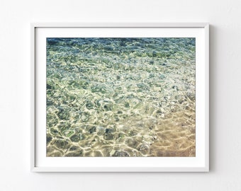 Ocean Wall Art, Beach Photography, Pale Aqua, Bathroom Wall Art, Coastal Wall Decor, Ocean Water Print, Beach House Decor, 8x10 16x20 Print