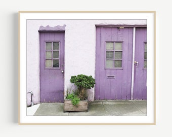 San Francisco Photograph - Purple Door, Travel Photogrpahy, Entryway Wall Art, Architecture, 8x10 16x20, Purple Wall Art