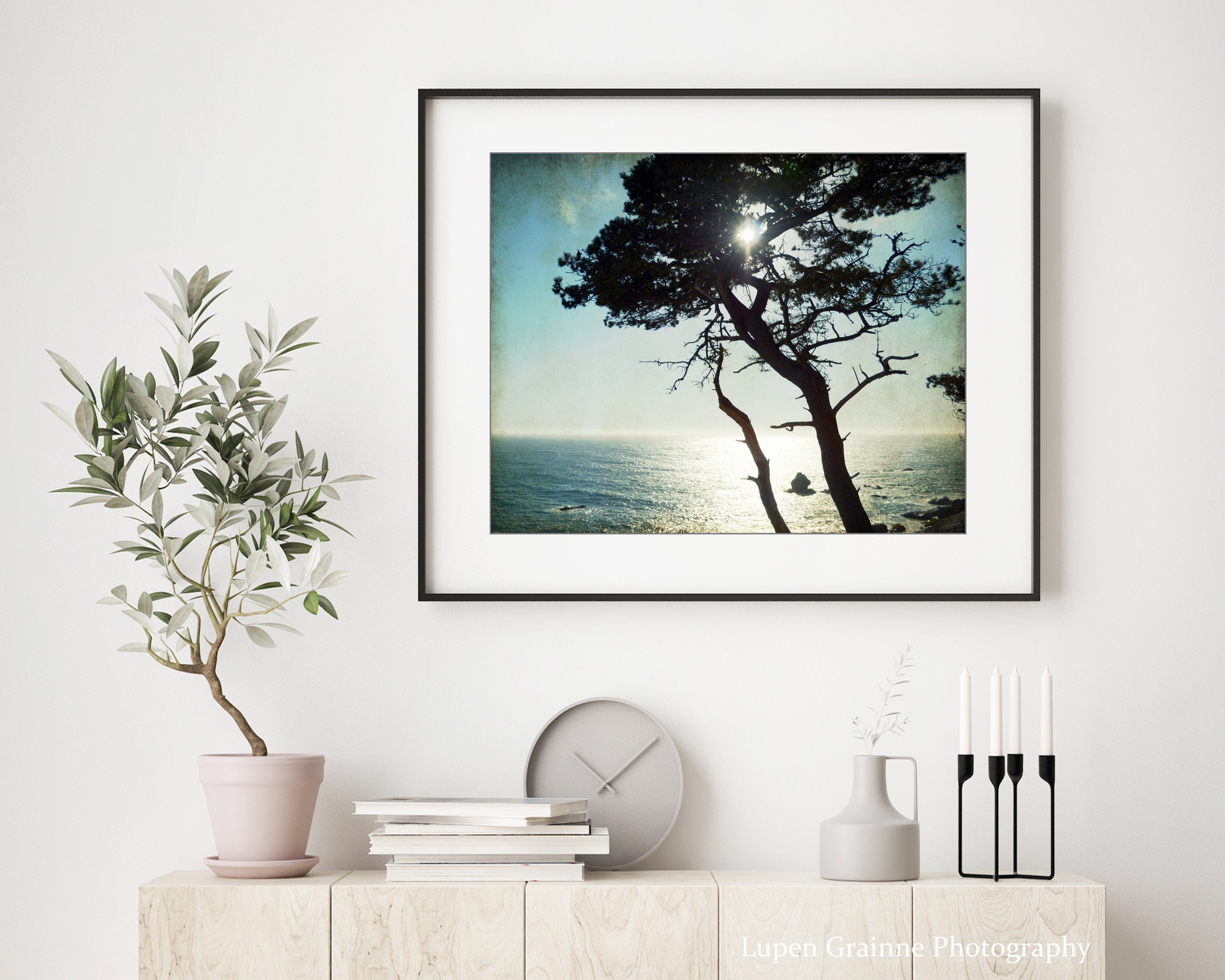 Rustic Beach Wall Art California Coastal Wall Art Print Blue Etsy