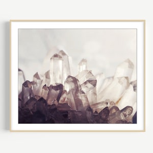 Quartz Crystal Photograph - Nature Wall Art, Minimal Modern Rustic Wall Art, Still Life Photography Print, 8x10 11x14, Neutral Decor