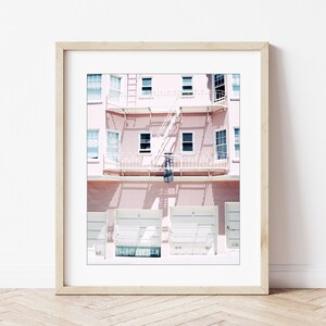 San Francisco Print Pale Pink Architecture, Urban Art, Pink Wall Art, California Travel Photography, House, Castro District image 4