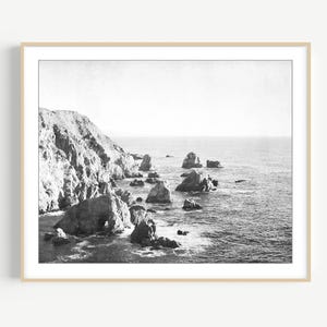 California Coast Photography / Black and White Seascape Art Print