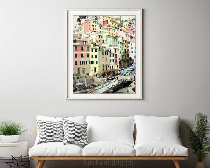 Italy travel photography colorful wall art pastel home Etsy