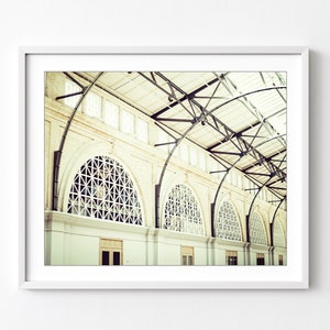 San Francisco Ferry Building, Travel Photography Print, Industrial Architecture Art, Ivory Black Wall Art