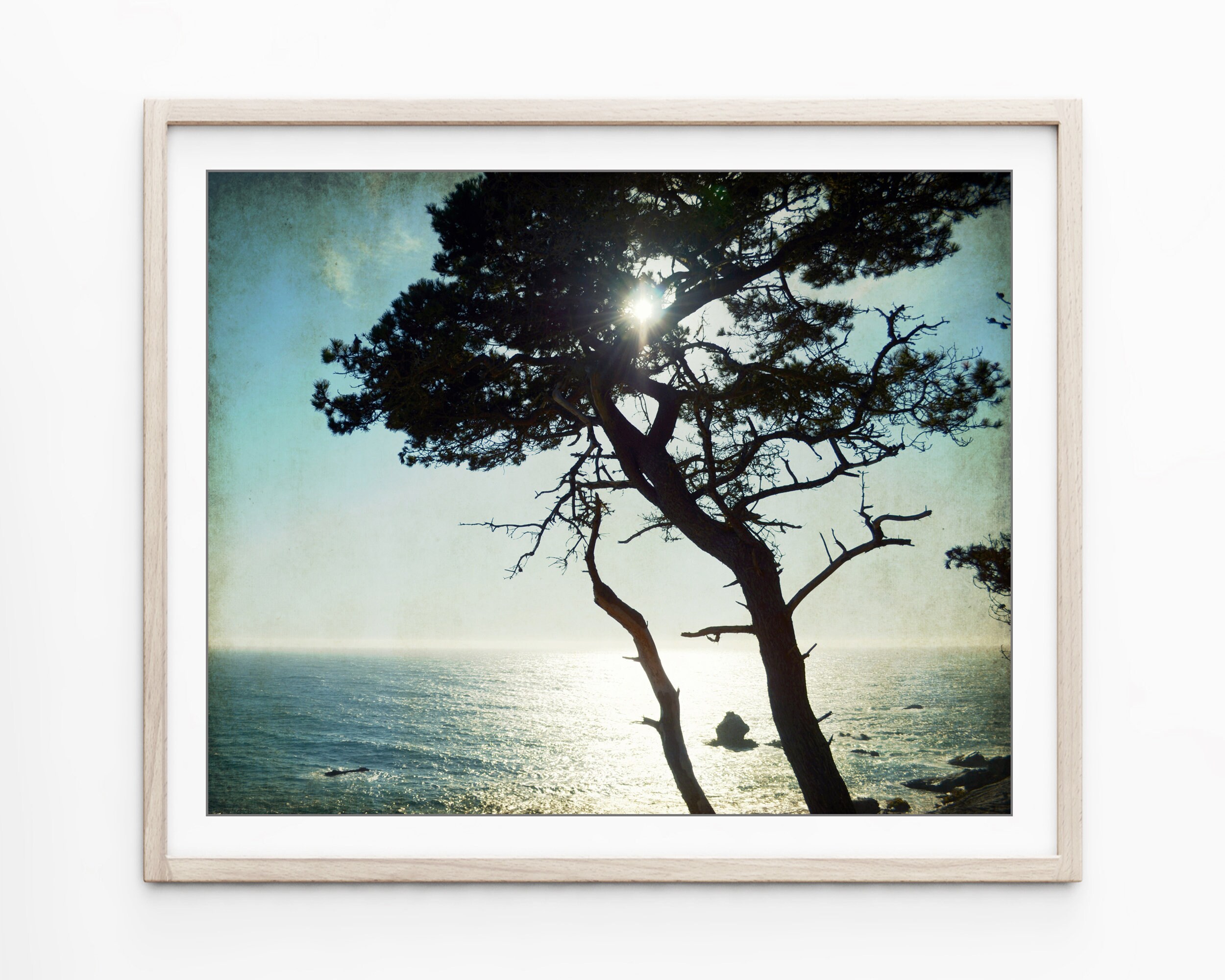 Rustic Beach Wall Art California Coastal Wall Art Print Blue Etsy