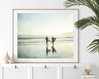 Beach Photography, Surfer Photo, Northern California, Ocean Print, Surfing, Beach Decor, Surf Print, 8x10 16x20 Print