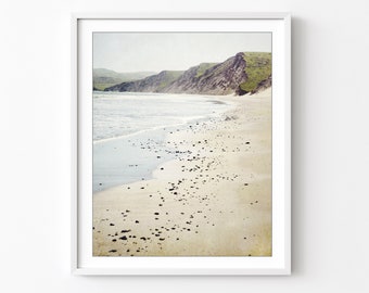 Beach Photography Print, Point Reyes California, Beach Pebbles, Landscape, Nature Photography 8x10 16x20 Print