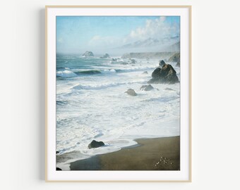 Beach Photography Print - Coastal Wall Art, Ocean Print, Rustic Beach Wall Art, Ocean Waves, Seascape Print, 8x10 11x14 Print