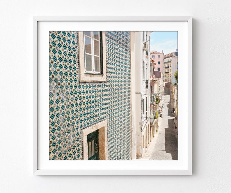 Lisbon Photography, Set of 9 Prints, Colorful Europe Wall Art, Travel Photos, Portugal Gallery Wall Art 5x5 8x8 10x10 Prints - Save 50% image 9