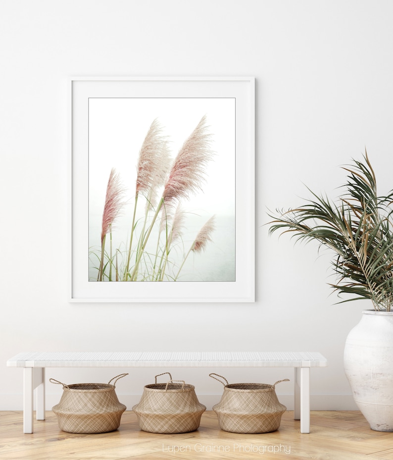 Pampas Grass Print Nature Photography Print, Coastal Wall Art, Home Decor, Beach Grass Print, Beach Living Room Art image 2