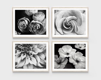 Flower Photography Prints Botanical Print Set. Floral Print Set. Nature Photography. Set of 4 Prints. Flower Gallery Wall. 8x10 5x7 Prints