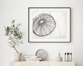 Black and White Abstract Art Photography Print, Geometric Industrial Print, Black Lines Circle Wall Art - Wire Baskets