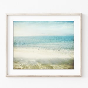 OCEAN Photography Set of 4 Prints, Pale Aqua Beige, Beach Photography Prints, Bathroom Wall Art, 8x10 11x14 Prints, Gallery Wall Beach Decor image 4