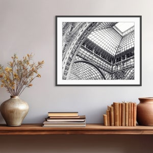Versailles Black and White Photography Architecture Art, Paris France, Geometric Wall Art, Industrial, 8x10 11x14 Print, Office Decor image 2