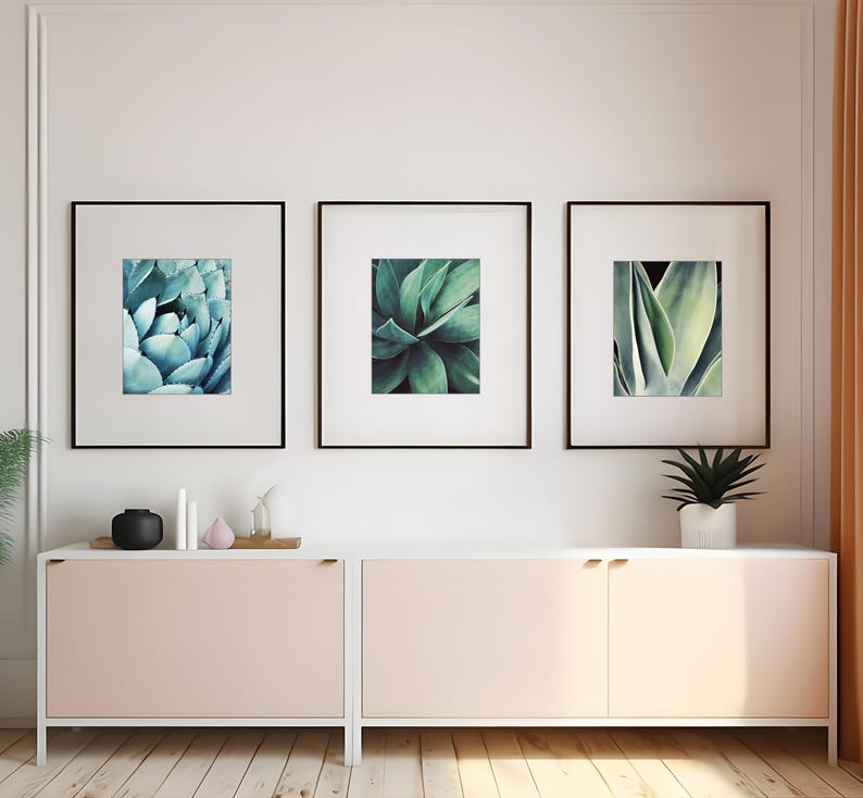 Agave Leaf Prints - Blue Green Wall Art, Botanical Nature Photography, Living Room Art, 8x10 11x14 Prints - Save 30% bild 3