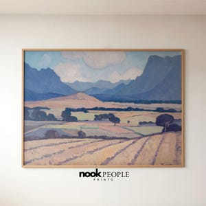 Wheatfields Painting | South African Art Print | Digital Printable Wall Art for Home Decor & Gifts