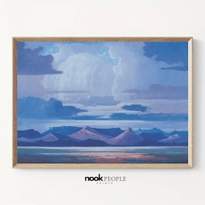 Clouds over the Karoo | Landscape Painting | South African Art Print | Digital Printable Wall Decor |