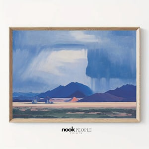 Cloudburst Storm | Landscape Painting | South African Art Print | Digital Printable Wall Decor |