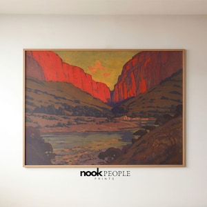 Red Kloof by Jacobus Hendrik Pierneef | South African Art| South African Print| Digital Printable Wall Art| Vintage Wall art|Vintage Decor|