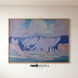 Malutis Mountain painting | South African Art| South African Print| Digital Printable Wall Art
