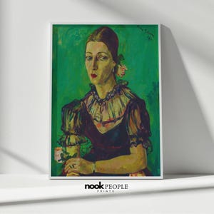 Portret kobiety | Sztuka południowoafrykańska | | Sztuka ścienna w stylu vintage | Nastrojowa sztuka ścienna | Wydruk artystyczny w stylu vintage | Wydrukowana sztuka ścienna | Pobieranie cyfrowe