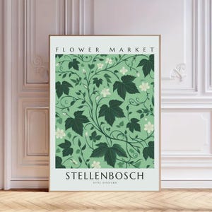 Stellenbosch South Africa Flower Market Print, South African Poster,Botanical Wall Art, Floral Decor Posters, Custom Digital Download