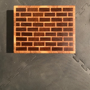 End Grain Cutting Board Brick Wall Pattern