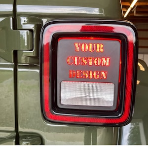 Custom Tail Light Covers for Jeep Wrangler JL (non-LED version)