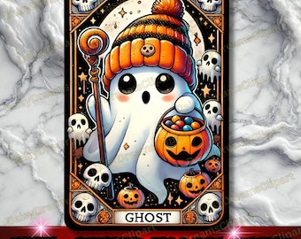 Ghost Tarot Card PNG | Bougie Halloween Design (Digital Download)