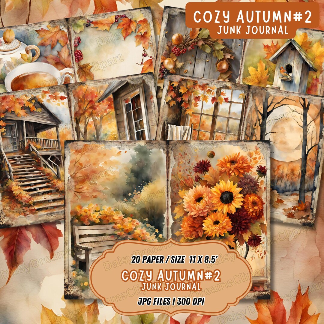 Cozy Autumn Junk Journal Kit #2 | Fall Printable Pages | Autumn ...