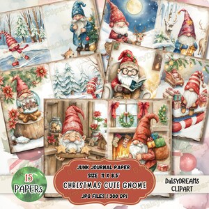 Kit de journal de Noël pour nain | Mignonnes pages de journal gnome | Impression des Fêtes fantaisistes | Journal indésirable de décembre | Téléchargement numérique