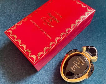 Parfum original RARE fantastique vintage Panthère de CARTIER dans une boîte de présentation