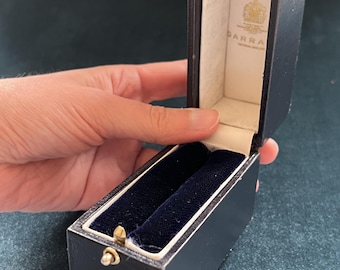 Fantástica caja de presentación para reloj, pulsera y joyería antigua vintage de Crown Jewellers GARRARD London