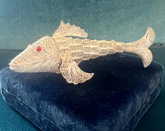 Antique Victorian Sterling Silver Articulated Fish Spice Box C.1880. - Etsy