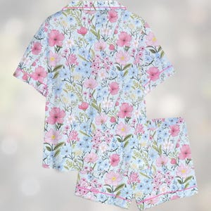 Vintage Floral Pajama Set, Soft Pastel Cottagecore Loungewear, Pastel Flower Pajamas, Soft Loungewear Gift for Her