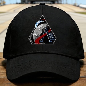 Gorra clásica con estampado del parche de la tripulación de Artemis II, gorra de béisbol con los nombres de los astronautas de la misión de la NASA, gorra gráfica de exploración lunar, regalo para astrónomos.