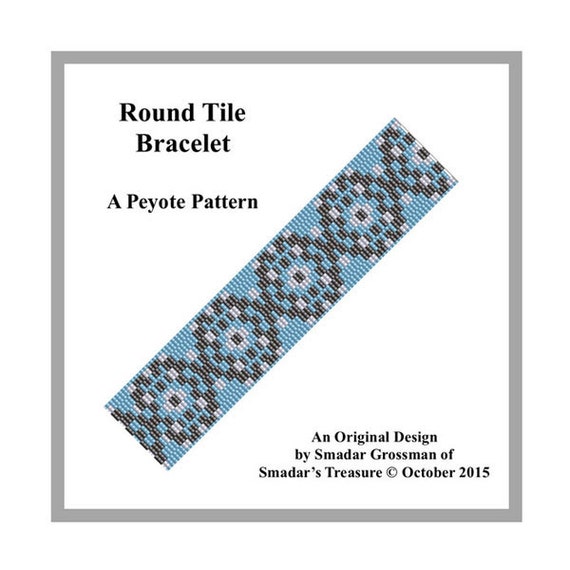 Peyote Bracelet Beading Pattern, Drop Odd Count Peyote Stitch