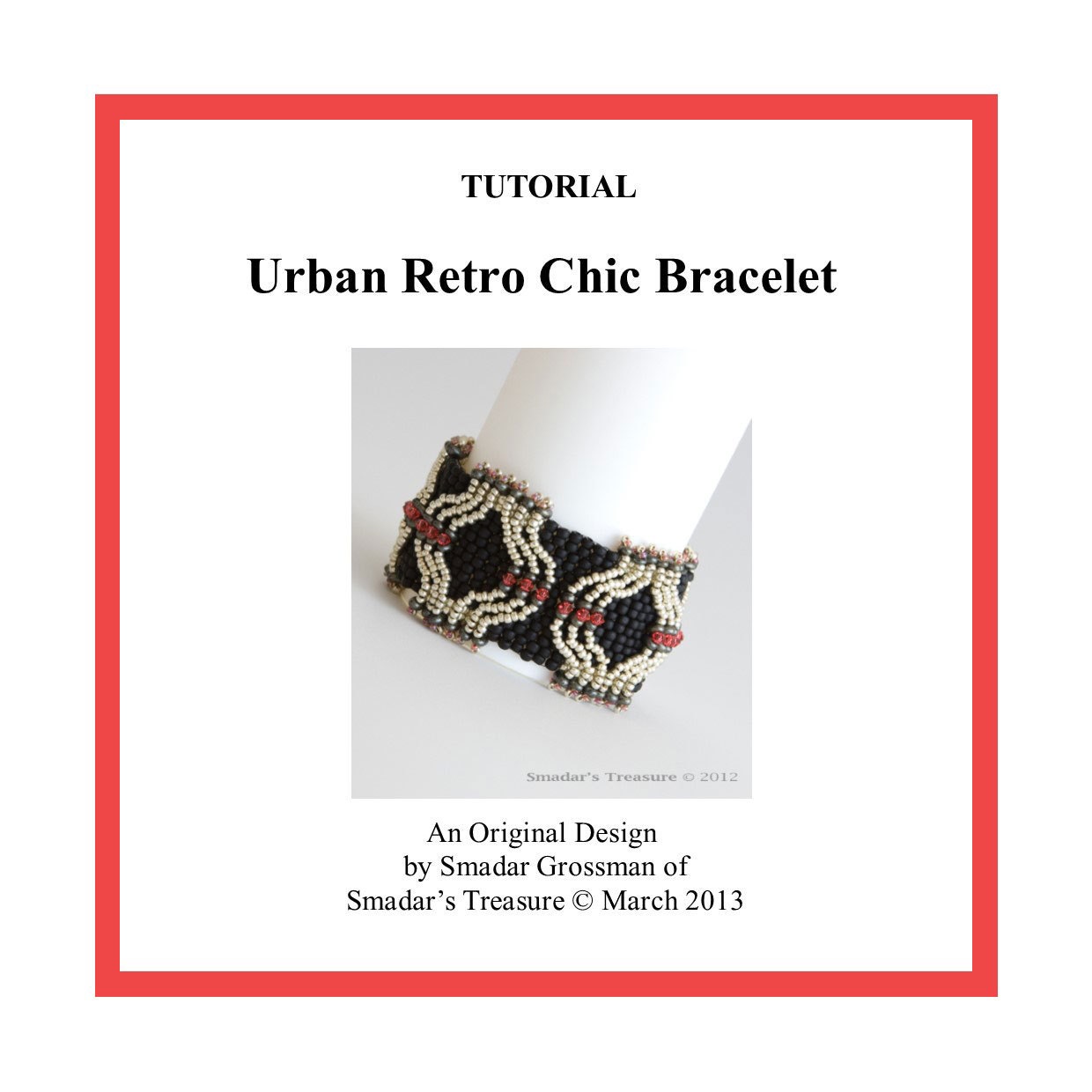 Beading Tutorial, Urban Retro Chic Bracelet. Beading Pattern With Twin