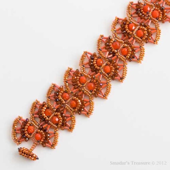 Wavy Bracelet, Mulitcoloured Glitter / Tangerine reversible insert