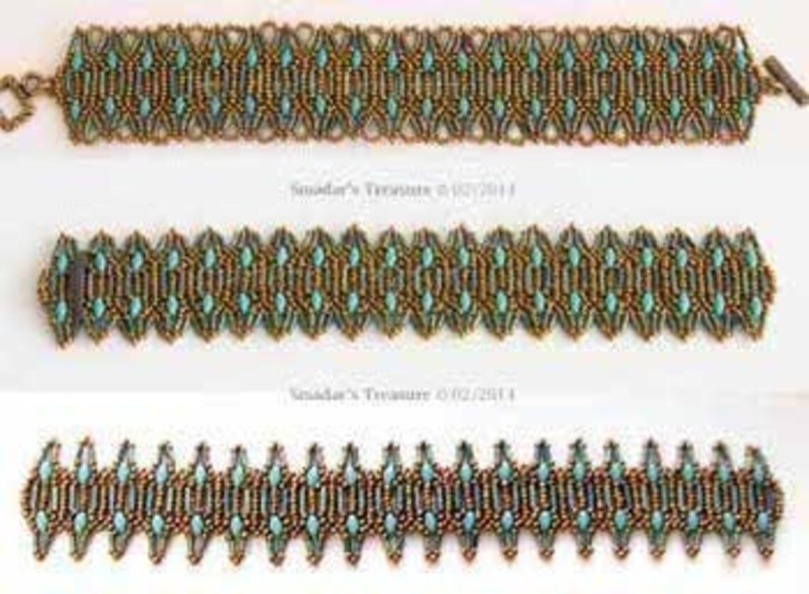 Beading Tutorial Bugles on the Border Bracelet. Pattern with Etsy.de