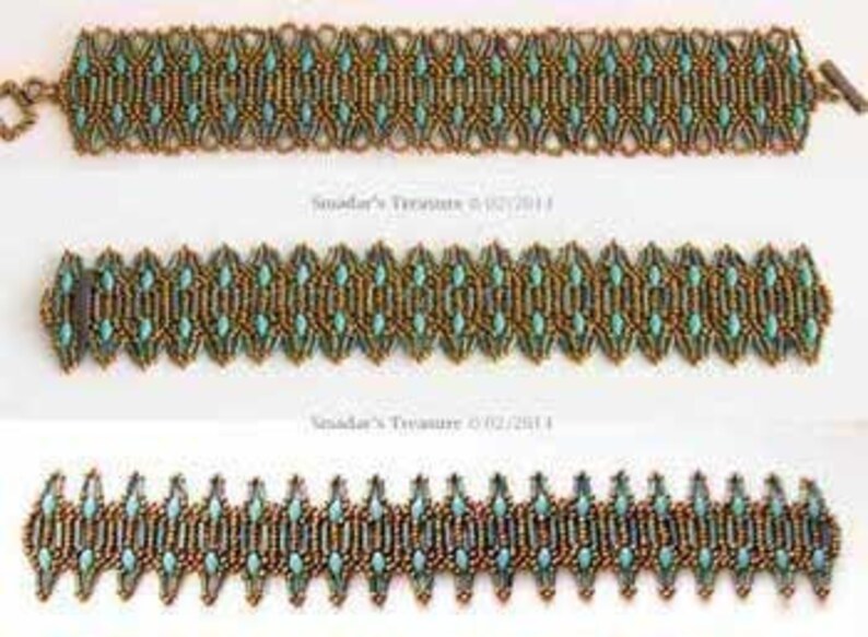 Beading Tutorial Bugles on the Border Bracelet. Pattern With Etsy UK